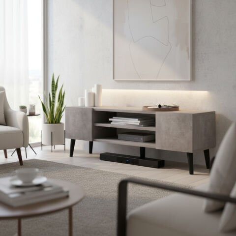 Etna Tv Sehpası Beton Desen