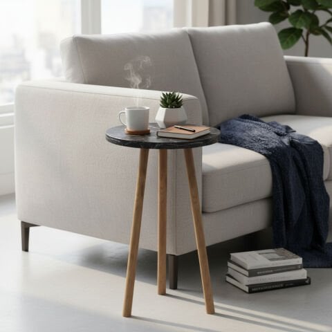 Roma Yan Sehpa Bendir Mermer