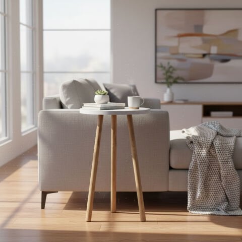 Roma Yan Sehpa Beyaz