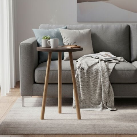 Roma Yan Sehpa Koyu Kahve