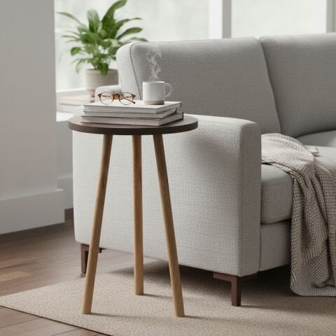 Roma Yan Sehpa Koyu Kahve