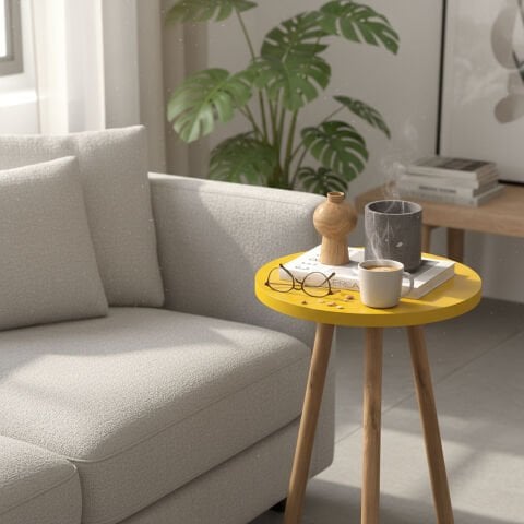 Roma Yan Sehpa Sarı