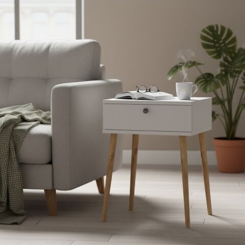 Vien Yan Sehpa Beyaz