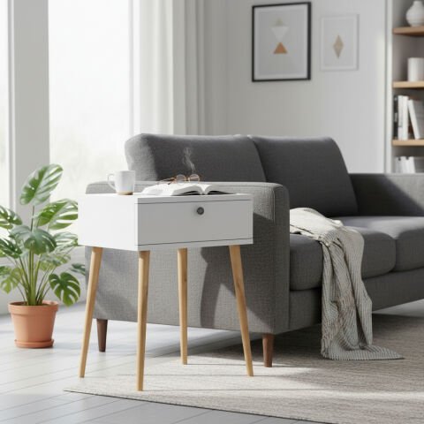 Vien Yan Sehpa Beyaz