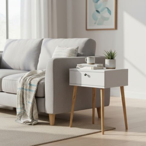 Vien Yan Sehpa Beyaz