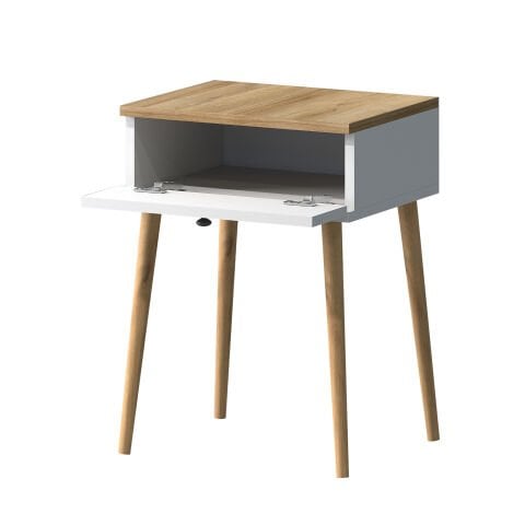 Vien Yan Sehpa Beyaz Meşe