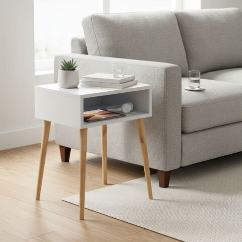 Fiona Yan Sehpa Beyaz