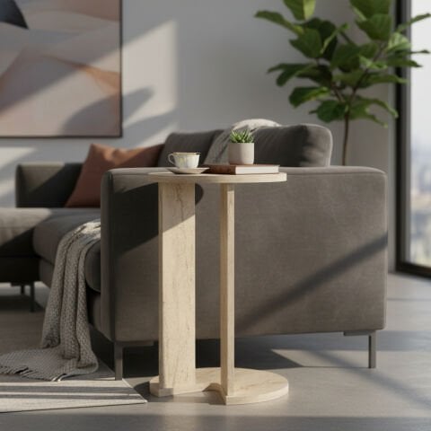 Cake C Sehpa Traverten