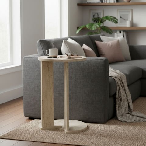 Cake C Sehpa Traverten