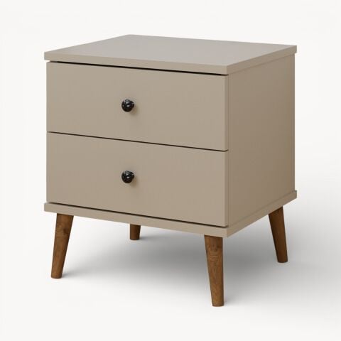 Luce Yan Sehpa Çekmeceli Krem