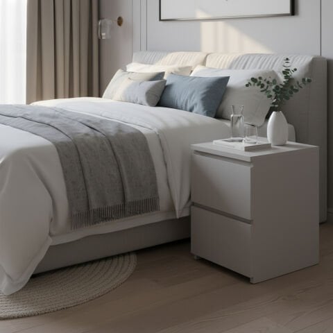 Fly Komodin Çekmeceli Beyaz