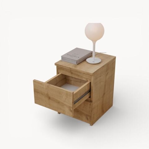 Fly Komodin Çekmeceli Meşe