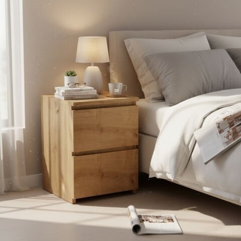 Fly Komodin Çekmeceli Meşe