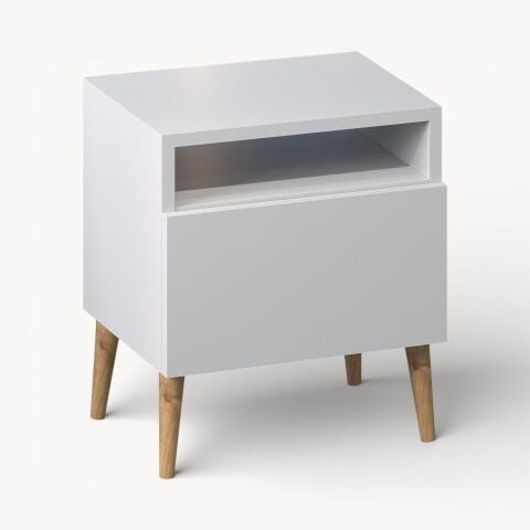 Luce Kapaklı Komodin Beyaz