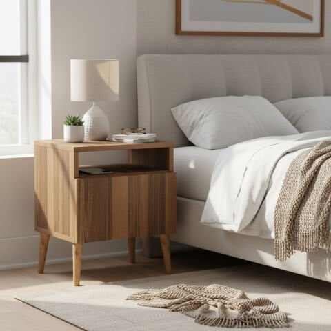 Luce Kapaklı Komodin Ceviz