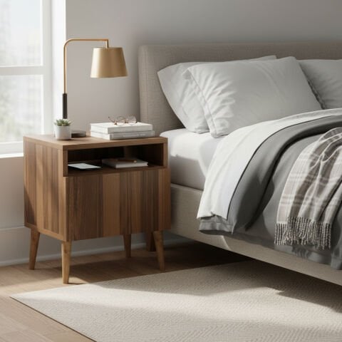 Luce Kapaklı Komodin Ceviz