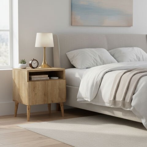 Luce Kapaklı Komodin Meşe