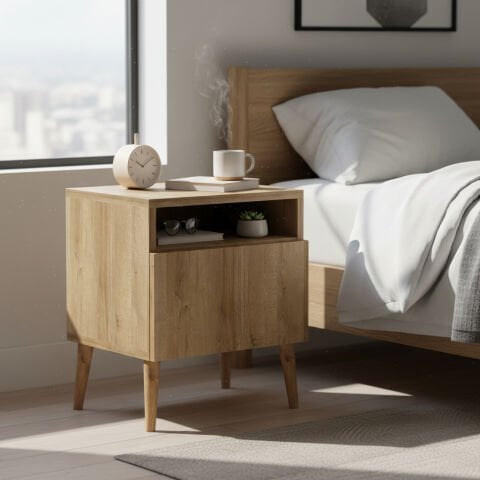 Luce Kapaklı Komodin Meşe