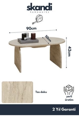 Nala Orta Sehpa Traverten