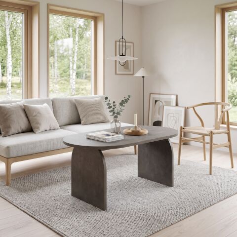 Nala Orta Sehpa Beton Desen