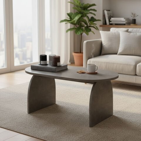 Nala Orta Sehpa Beton Desen