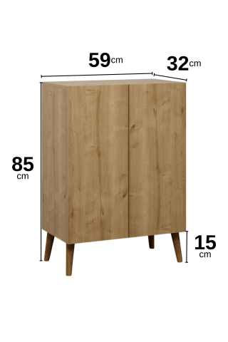 Luce Ayakkabılık Midi Meşe