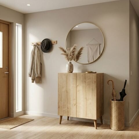 Luce Ayakkabılık Midi Meşe