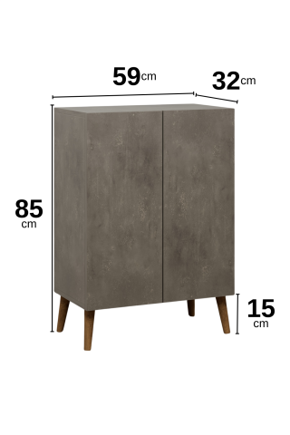 Luce Ayakkabılık Midi Beton Desen