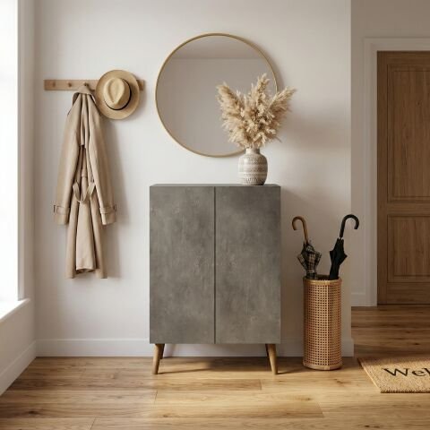 Luce Ayakkabılık Midi Beton Desen