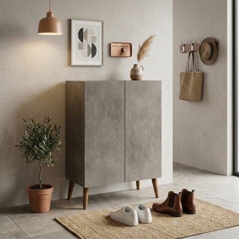 Luce Ayakkabılık Midi Beton Desen