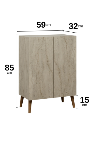 Luce Ayakkabılık Midi Traverten