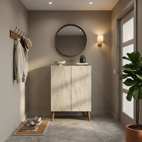 Luce Ayakkabılık Midi Traverten