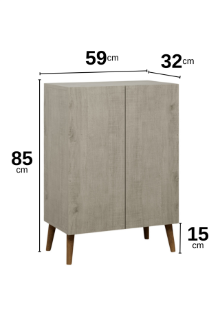 Luce Ayakkabılık Midi Lizbon Ahşap Beyaz