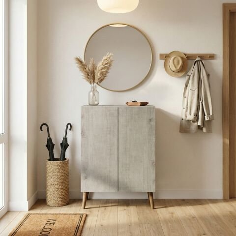 Luce Ayakkabılık Midi Lizbon Ahşap Beyaz