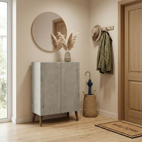 Luce Ayakkabılık Midi Lizbon Ahşap Beyaz