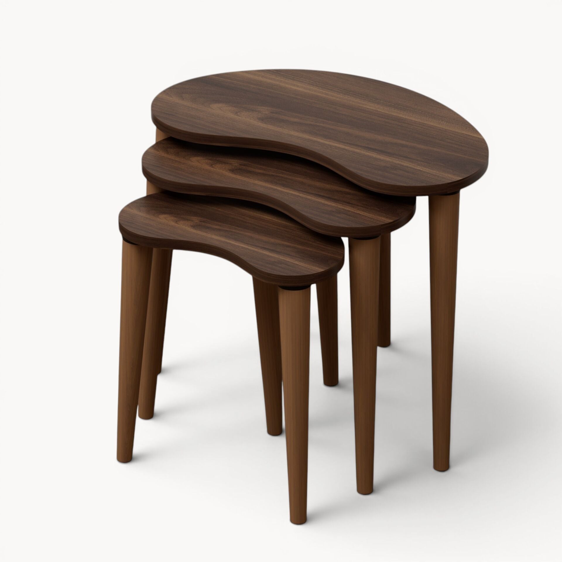 Bean 3'lü Zigon Sehpa Ceviz