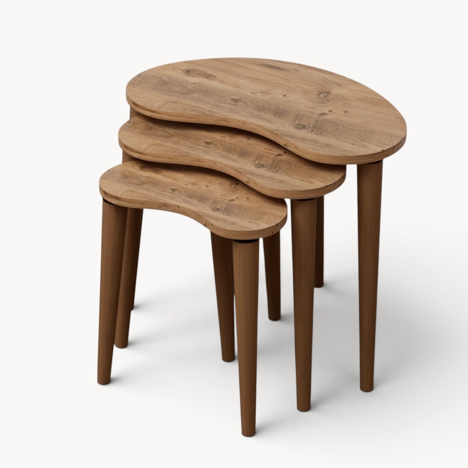 Bean 3'lü Zigon Sehpa Atlantik Çam