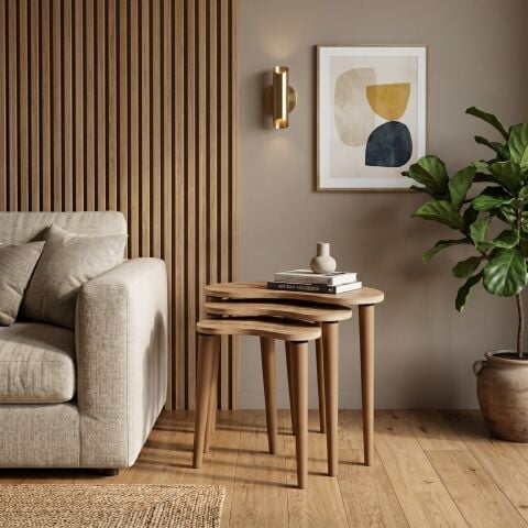 Bean 3'lü Zigon Sehpa Atlantik Çam