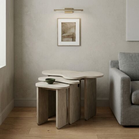 Cloud 3'lü Zigon Sehpa Traverten