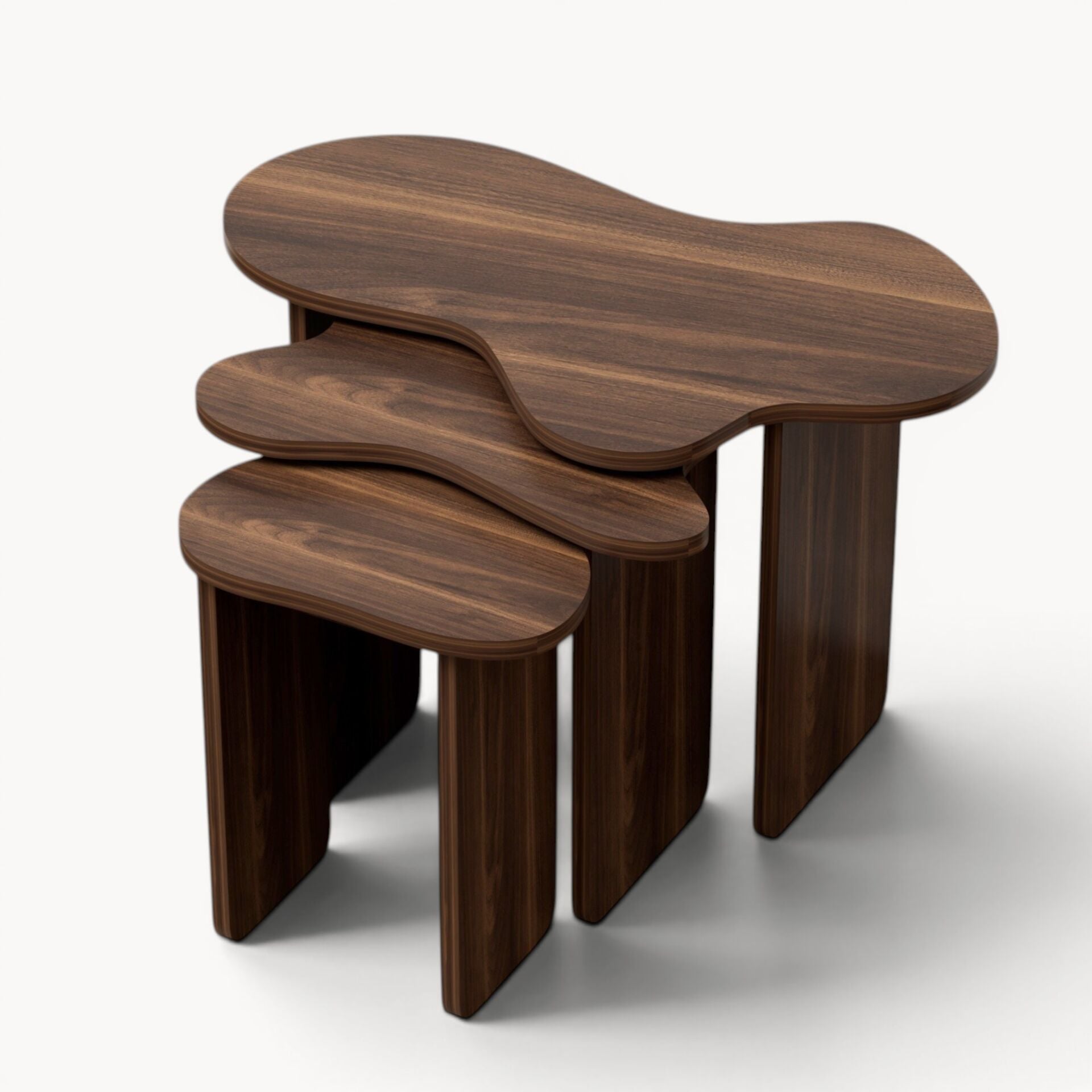 Cloud 3'lü Zigon Sehpa Ceviz