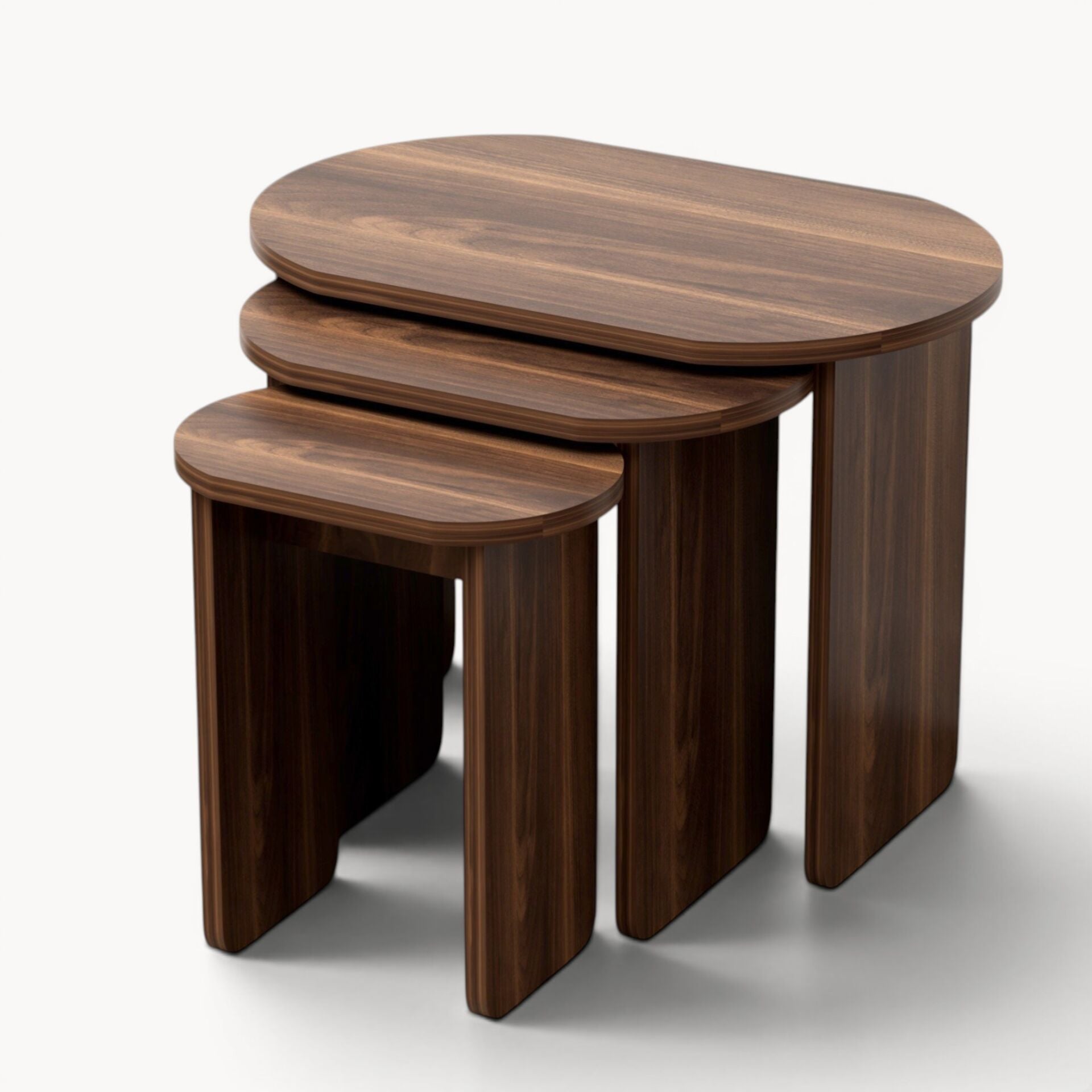 Lotus 3'lü Zigon Sehpa Ceviz