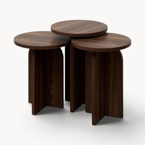 Nala 3'lü Zigon Sehpa Ceviz