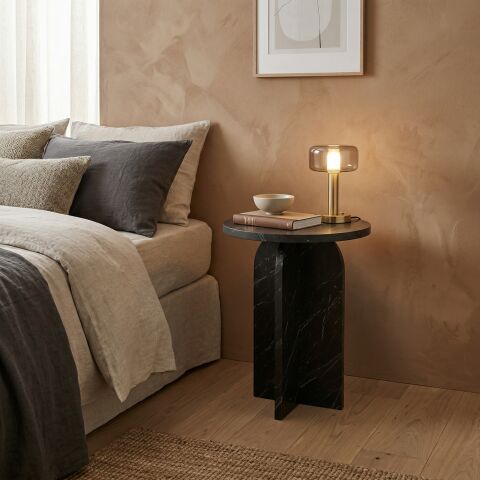 Nala 3'lü Zigon Sehpa Bendir Mermer