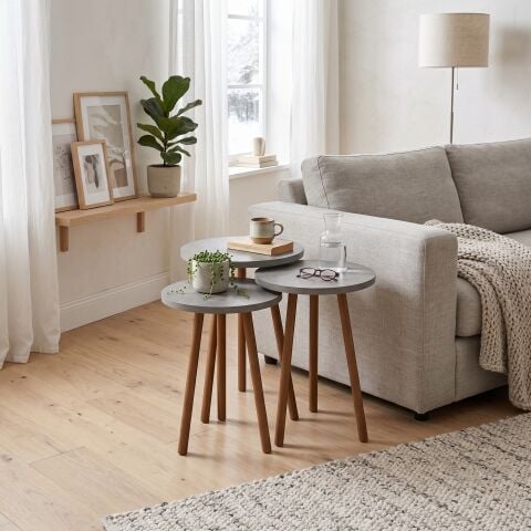 Roma Zigon Sehpa Beton Desen