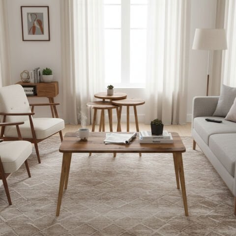 Soul Orta Sehpa & Zigon Sehpa Seti Ceviz