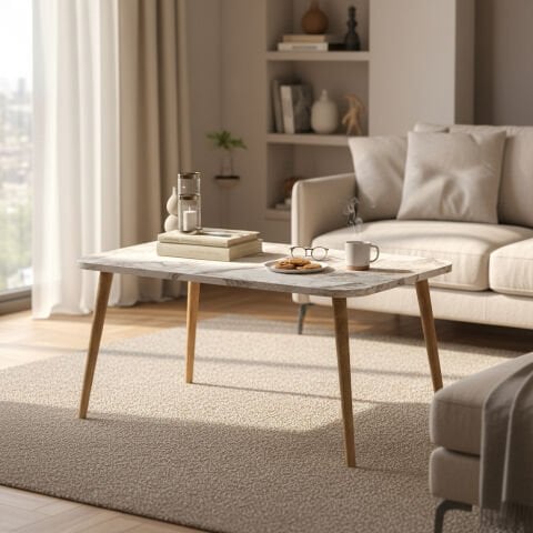 Soul Orta Sehpa & Zigon Sehpa Seti Efes Mermer