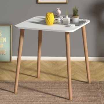 Kare Mutfak Masası 70x70cm Beyaz