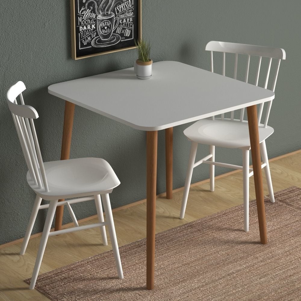 Kare Mutfak Masası 90x90cm Beyaz