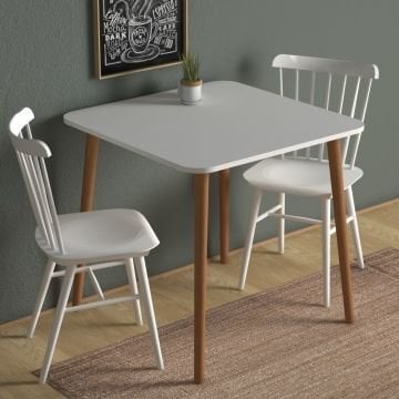 Kare Mutfak Masası 90x90cm Beyaz