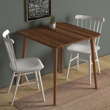 Kare Mutfak Masası 90x90cm Ceviz